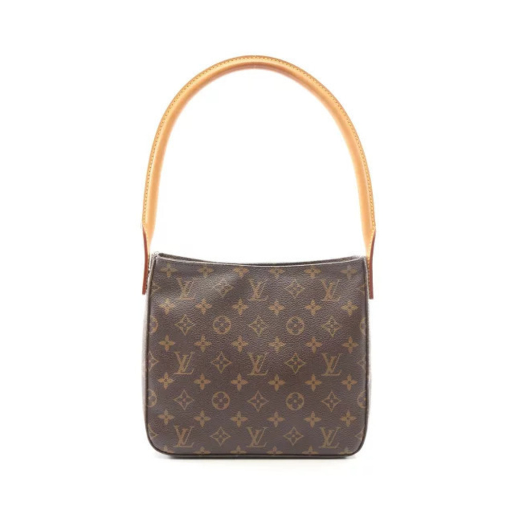 Louis Vuitton Looping Shoulder Bag Canvas Leather Monogram Brown